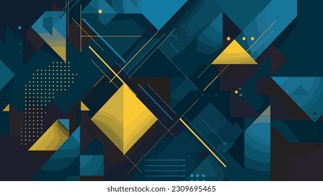 Abstract geometric 3d shapes background vector illustration design 