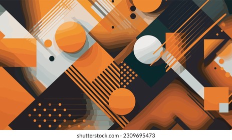 Abstract geometric 3d shapes background vector illustration design 