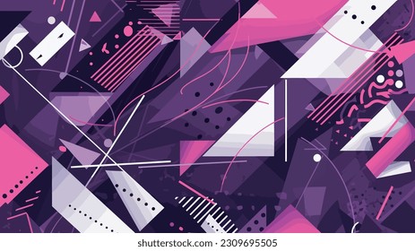 Abstract geometric 3d shapes background vector illustration design 