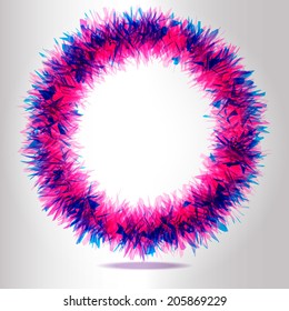 abstract geometric 3d ultraviolet circle  polygon ring background