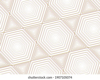 Abstract geometric 3D vector background. Metallic hexagon ornament pattern. Minimalist modern geometric vector illustration