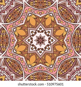 abstract geometric american indian mandala pattern. Seamless background