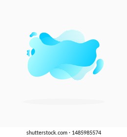 abstract geometric amoeba elements flat design with colorfull gradient color 
