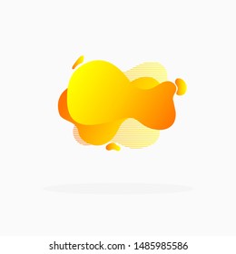 abstract geometric amoeba elements flat design with colorfull gradient color 