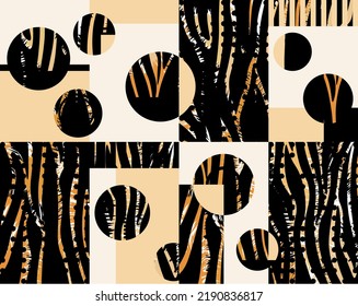 Abstract geometric animal skin pattern. Vector Illustration.