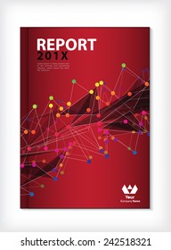 Abstract geometric Annual report Cover design vector