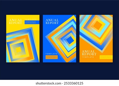 Abstract geometric annual report template vector design in eps 10