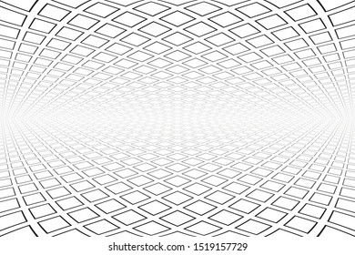 Resumen del fondo arquitectónico geométrico. Vista de perspectiva. Arte vectorial.