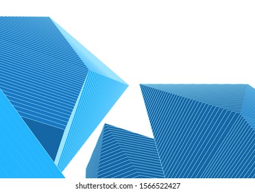 
abstract geometric architecture 3d illustration