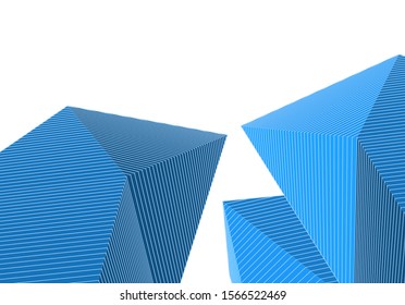 
abstract geometric architecture 3d illustration