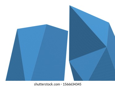 abstract geometric architecture 3d illustration