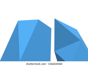 abstract geometric architecture 3d illustration