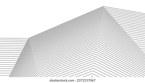 abstract geometric architecture 3d rendering