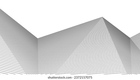 abstract geometric architecture 3d rendering