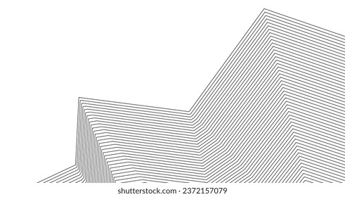 abstract geometric architecture 3d rendering