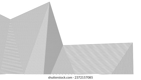 abstract geometric architecture 3d rendering