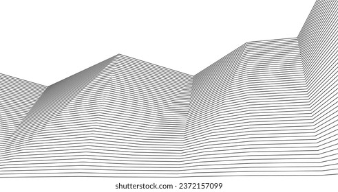 abstract geometric architecture 3d rendering