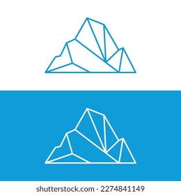 Abstract geometric arctic iceberg logo minimalistic vector illustration.
