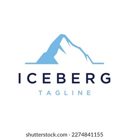 Abstrakte geometrische arktische Eisberg Logo minimalistische Vektorgrafik.