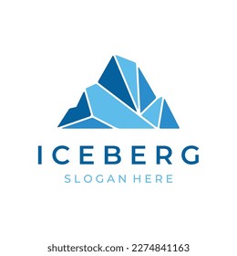 Abstract geometric arctic iceberg logo minimalistic vector illustration.