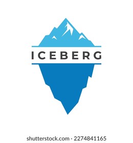 Abstract geometric arctic iceberg logo minimalistic vector illustration.