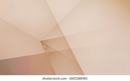 Abstract geometric arrangement with a harmonious blend of peach and beige hues, creating depth through intersecting planes and subtle variations in tonality for a modern aesthetic