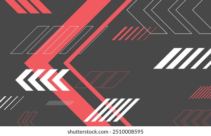 Plano de fundo de linhas de direção de seta geométrica abstrata