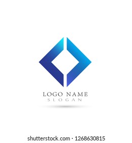 Abstract Geometric & Arrow Logo. Symbol & Icon Vector Template.