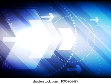 abstract geometric arrow technology background