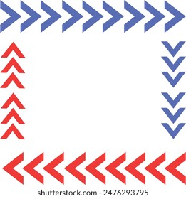 Abstract geometric arrows in a square design on a black background. Suitable for business presentations, infographics, and web design projects.