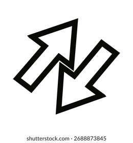 Abstrakte geometrische Pfeile, Vektorsymbol für Austausch und Verbindung