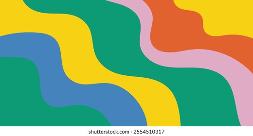 Abstract geometric art background with colorful wave.background geometric trendy Memphis 80s-90s style