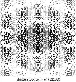 Abstract geometric art background with halftone triangles and arrow shapes.