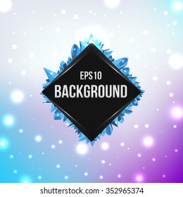 Abstract Geometric Art Background. Template For Party Flyers. Crystal Background. Vector Illustration