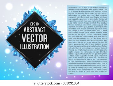 Abstract Geometric Art Background. Template For Party Flyers. Crystal Background. Vector Illustration