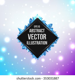 Abstract Geometric Art Background. Template For Party Flyers. Crystal Background. Vector Illustration