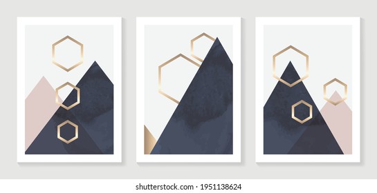 Resumen del vector de fondo de arte geométrico. Papel mural de arte a color de bloques modernos. Marcando textura de estilo dorado. El cubismo es un contexto de baja politiquería. Buena decoración, arte en la pared, afiche, invitación y cubierta.