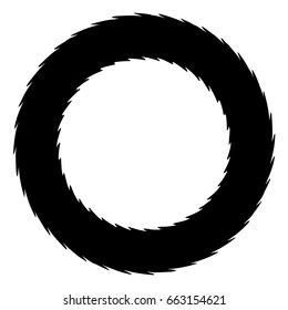 Abstract geometric art with circular motif. Geometric black and white illustration