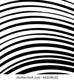 Abstract geometric art with circular motif. Geometric black and white illustration