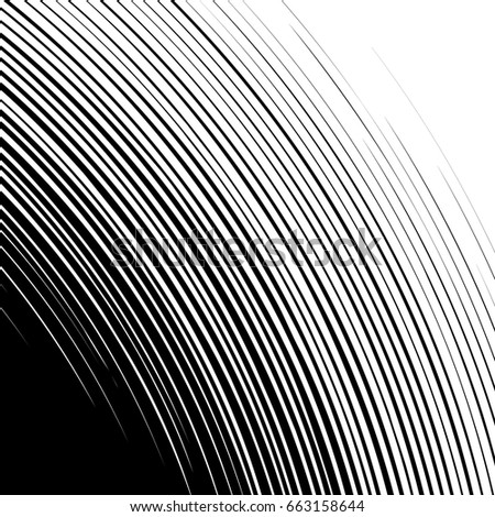 Abstract geometric art with circular motif. Geometric black and white illustration