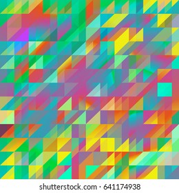 Abstract geometric art colorful background with vibrant colors.