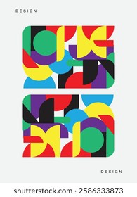 Abstract geometric art design. Bauhaus modern background, printable posters, banners, template concept.