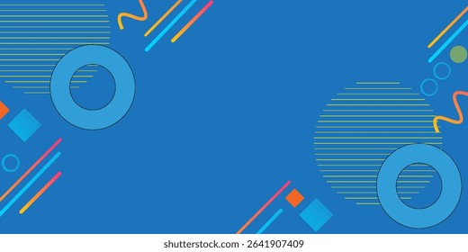 Abstract geometric art design. Bauhaus modern background, printable posters, banners, template concept. Colorful gradient forms, line retro shapes, forms. Vector illustrations.