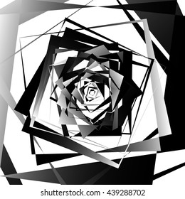 Abstract geometric art with edgy, angular shapes. Randomly ordered elements.
