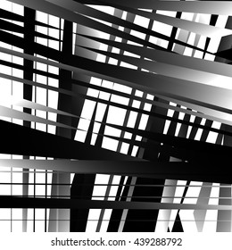 Abstract geometric art with edgy, angular shapes. Randomly ordered elements.