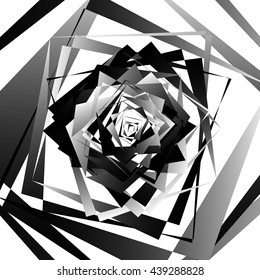 Abstract geometric art with edgy, angular shapes. Randomly ordered elements.