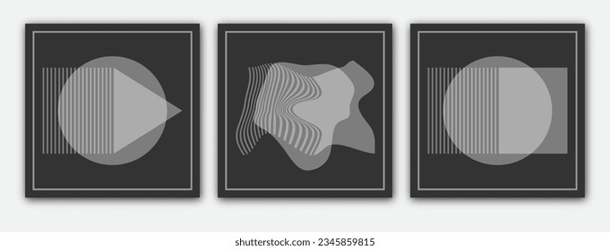 Arte geométrico abstracto para el diseño interior, cuadros, cubiertas, carteles. Diseño creativo para ideas creativas