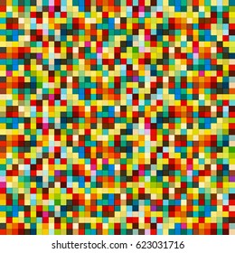 Abstract geometric art mosaic background with vibrant color tone.