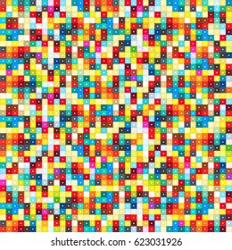 Abstract geometric art mosaic background with vibrant color tone.