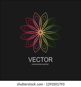 Abstract geometric art print. Vector illustration bright design. Vector graphic element.
